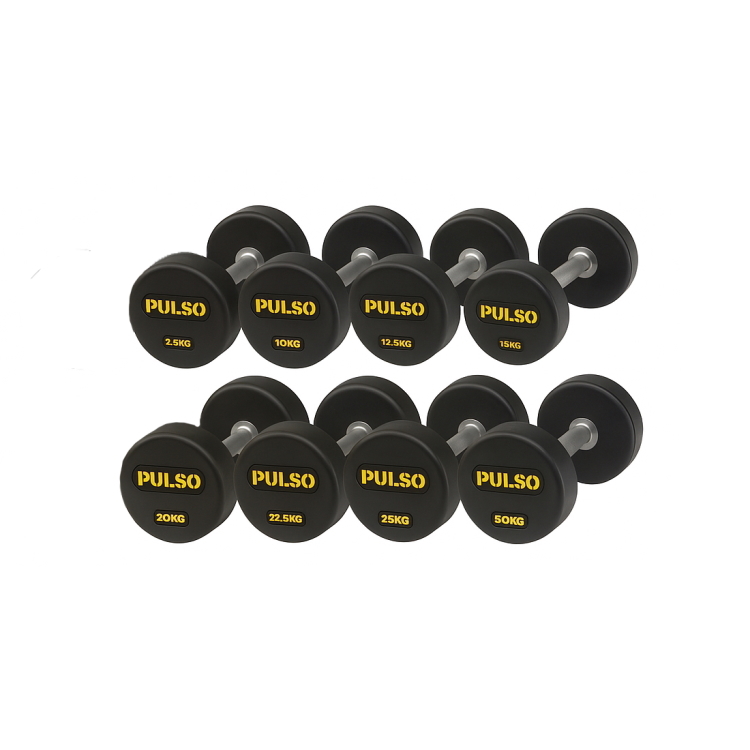 RDP08 340kg Rubber Dumbbell Pack